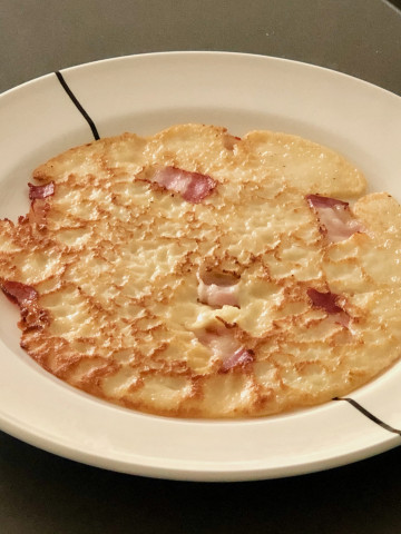 bacon pancake with syrup