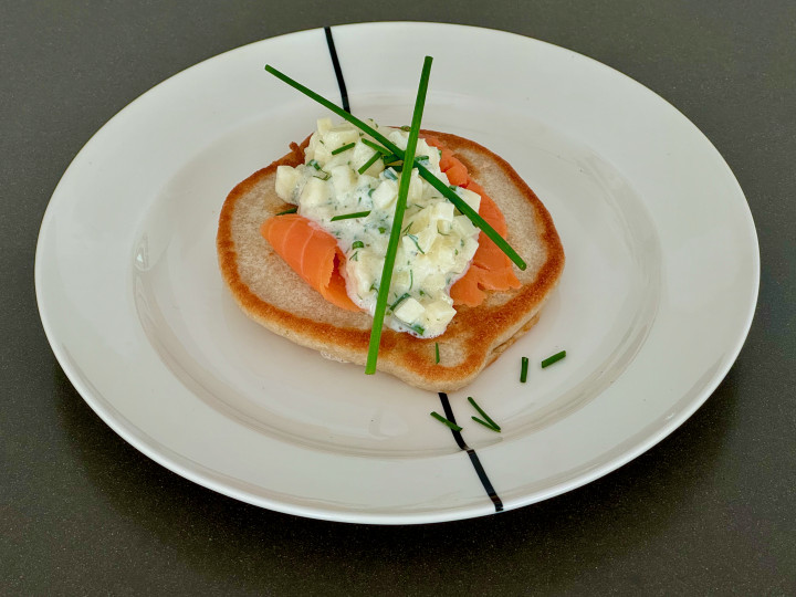 Savory thick buckwheat blini