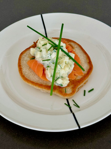 Thick and savory buckwheat blini