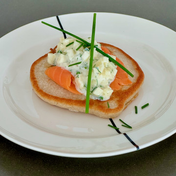 savory thick Russian buckwheat blini
