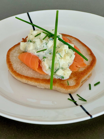 savory thick Russian buckwheat blini