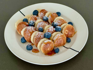 Dutch buckwheat poffertjes brunch