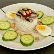 Nasi lemak - Malaysian coconut milk rice